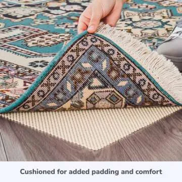 Slip-Stop Super Grip Natural, 9 x 12 ft, Cushioned Non-Slip Rug Pad for Area Rugs and Runner Rugs, Rug Pad for Hardwood Floors