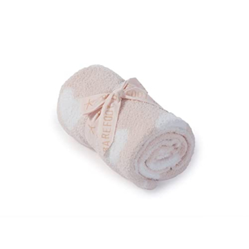 Barefoot Dreams CozyChic Dream Receiving Blanket - Pink/White Hearts