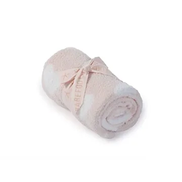Barefoot Dreams CozyChic Dream Receiving Blanket - Pink/White Hearts