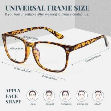 livho High Tech Blue Light Glasses - Advanced 99% Blue Light Blocking Computer Glasses - Anti Eyestrain & UV Glare Protection