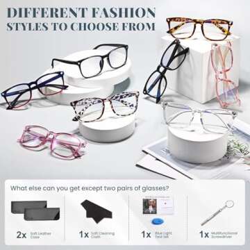 livho High Tech Blue Light Glasses - Advanced 99% Blue Light Blocking Computer Glasses - Anti Eyestrain & UV Glare Protection