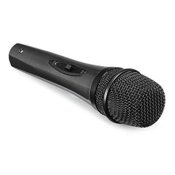 Dynamic Karaoke Microphone with Long Wire 16.4 Ft XLR Cable, Metal Handheld Mic Compatible with Kara...