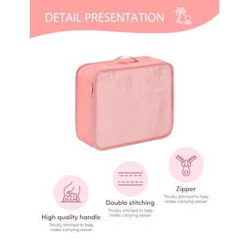 8 Pcs Travel Packing Cubes Set for Organized Suitcases