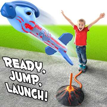 Dino Blasters Rocket Launcher - Soars 100 Feet High