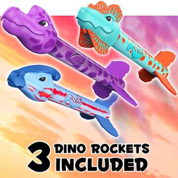 Dino Blasters Rocket Launcher - Soars 100 Feet High