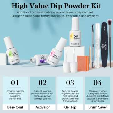 modelones Nail Polish Set 6 Colors Blue Red Pink Glitter Quick Dry Mini Nail Lacquer Kit,Pink DIY Home Nail Art Salon Manicure Gift for Women Girls