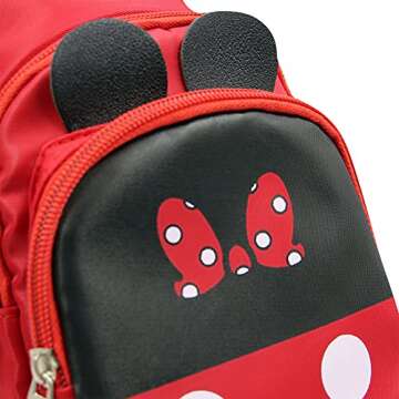 JUMISEE Kids Cartoon Mouse Crossbody Chest Bag Cute Bow Sling Shoulder Bag Travel Hiking Daypack for Boys Girls