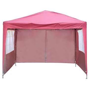 10x10 Pop Up Canopy Tent with Removable Walls Red