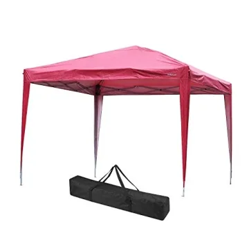 10x10 Pop Up Canopy Tent with Removable Walls Red