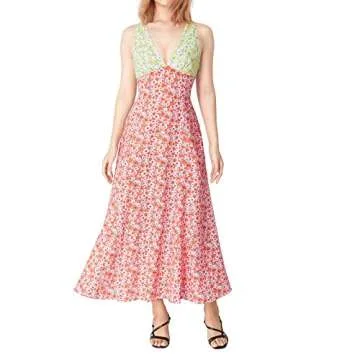 Chic Floral Strappy Maxi Dress for Summer Weddings and Parties