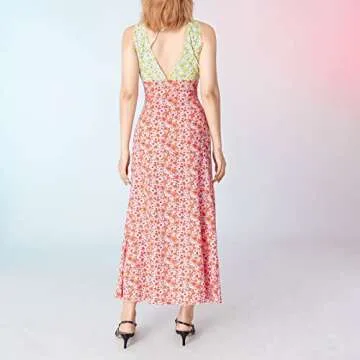 Chic Floral Strappy Maxi Dress for Summer Weddings and Parties