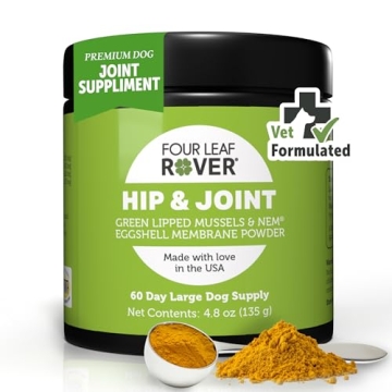 Four Leaf Rover Hip & Joint - Dog Joint Supplement - Veterinarian Formulated with Green Lipped Musse...