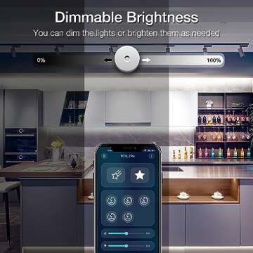 DAYBETTER Smart COB LED Strip Light, 16.4ft White LED Strip Lights, 6500K Bright Dimmable LED Light Strips with Remote and App Control, 24V 1600LEDs Flexible LED Lights for Bedroom,Kitchen, Room Decor