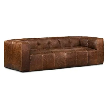 Elegant POLY & BARK Capa Sofa in Full-Grain Leather for Luxurious Decor