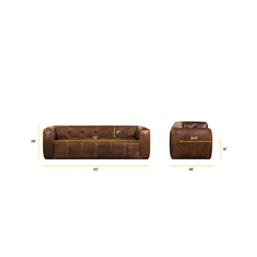 Stylish POLY & BARK Capa Sofa in Leather Features Comfort