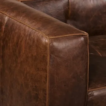 Stylish POLY & BARK Capa Sofa in Leather Features Comfort