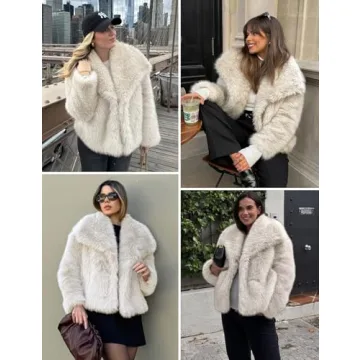 Stylish Yimoon Women's Cropped Faux Fur Jacket for Winter