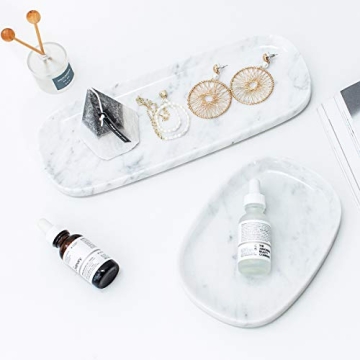 Elegant JIMEI Marble Vanity Tray - Functional Home Decor