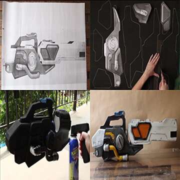 Sixam EVA Foam Sheets for Kids Craft Cosplay Model 13.7x39 Thickness 5mm (High Density 74 kg/cubic meter)