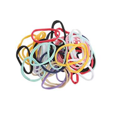 inSowni 50 Pack Super Soft Stretchy DIY Solid Nylon Headbands Baby Hair Bands One Size Fits All (10 Multi-color)