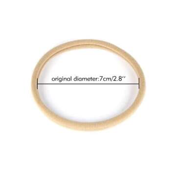 inSowni 50 Pack Super Soft Stretchy DIY Solid Nylon Headbands Baby Hair Bands One Size Fits All (10 Multi-color)