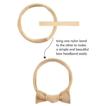 inSowni 50 Pack Soft Stretchy Nylon Headbands for All Ages