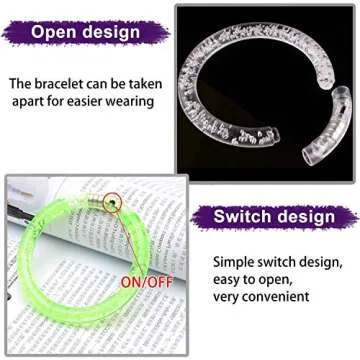 24 Pack Glow In The Dark LED Bracelets Party Favors for Kids Party Supplies Flashing Light Up Bracelet Glow Sticks Party Toys Neon Party Accessory Concert Birthday Party Games Valentines Day Gifts