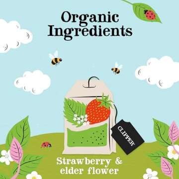 Clipper Tea Strawberry & Elderflower – Organic Herbal Tea