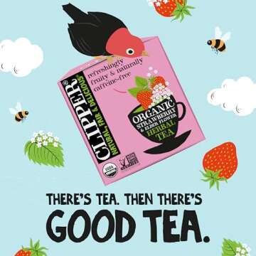 Clipper Tea Strawberry & Elderflower – Organic Herbal Tea