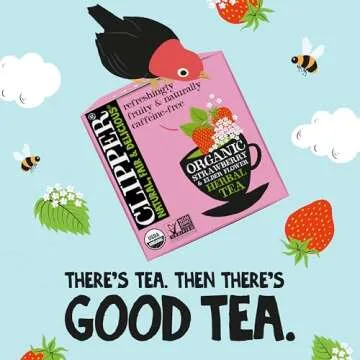 Clipper Tea Strawberry & Elderflower – Organic Herbal Tea
