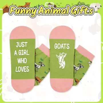 Zmart Funny Goat Gifts for Women Girls - Crazy Goat Socks Goat Lovers Gifts Teens Sheep Socks Farm Animal Socks Goat Stuff