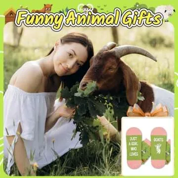 Zmart Funny Goat Gifts for Women Girls - Crazy Goat Socks Goat Lovers Gifts Teens Sheep Socks Farm Animal Socks Goat Stuff