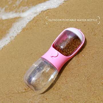AVELORA Portable Dog Water Bottle with Food Container