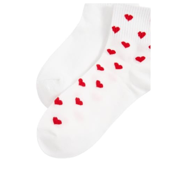 Milumia Women's Comfort Heart Print Ankle Socks
