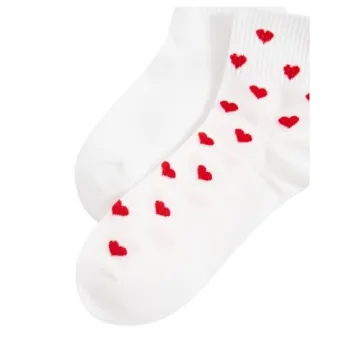 Milumia Women's Comfort Heart Print Ankle Socks