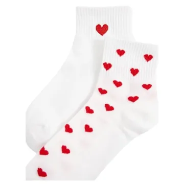 Milumia Women's Comfort Heart Print Ankle Socks