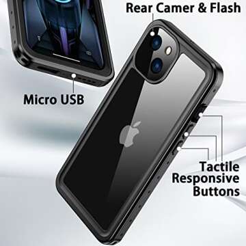 ANTSHARE iPhone 13 Case - Waterproof, Military Grade Protection