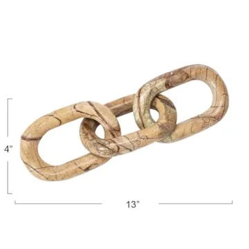 Bloomingville Decorative Marble Chain in Brown Tones