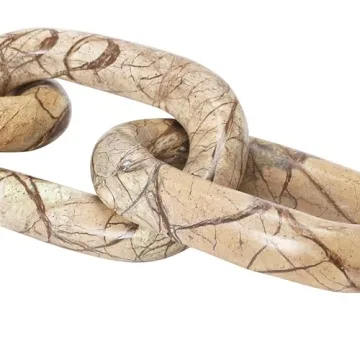 Bloomingville Decorative Marble Chain in Brown Tones
