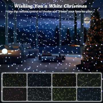 AIRIVO Outdoor Laser Lights Projector, 5 Color Motion Firefly Star Shower Laser Lights, Moving RGB C...