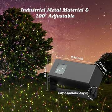 AIRIVO Outdoor Laser Lights Projector, 5 Color Motion Firefly Star Shower Laser Lights, Moving RGB Christmas Projector Light Waterproof with Remote Control for Home, Garden, Patio, GY-01A