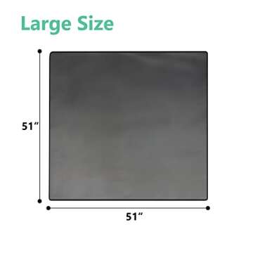 Splat Mat for Under High Chair, 51"x51" Large Baby Anti-Slip Splash Spill Mat for Eating Mess Arts Crafts, Waterproof Floor Baby Play Mat and Table Cloth Cover, Gray