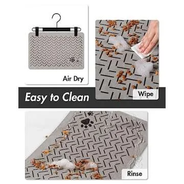 MontVoo Absorbent Pet Feeding Mat for Clean Feeding Spaces