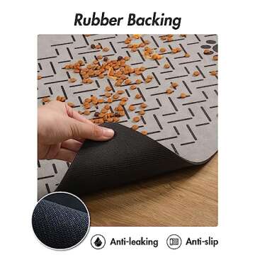 MontVoo Absorbent Pet Feeding Mat for Clean Feeding Spaces