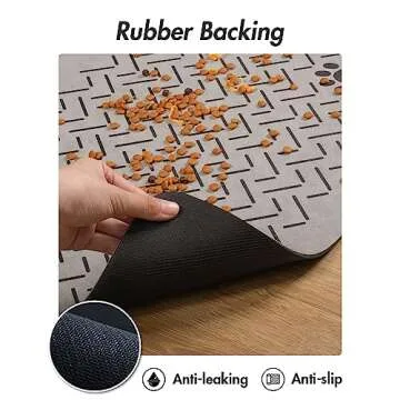 MontVoo Absorbent Pet Feeding Mat for Clean Feeding Spaces