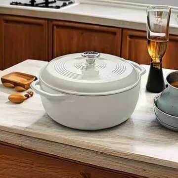 Lodge 3 Quart Enameled Cast Iron Dutch Oven - Versatile & Stylish