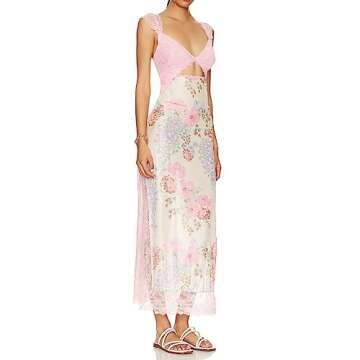 Floral Maxi Dress for Summer Cocktail Parties
