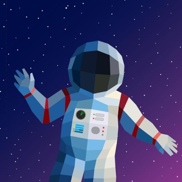 Paint by Sticker Kids Outer Space Art Kit with Glow-in-the-Dark Stickers