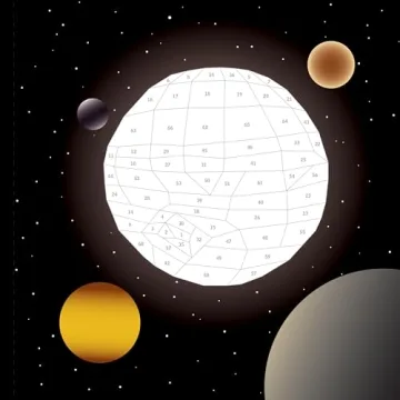 Paint by Sticker Kids Outer Space Art Kit with Glow-in-the-Dark Stickers