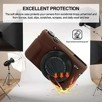 Easy Hood G7X Mark II Case - Soft Silicone Protective Cover for Canon PowerShot G7X II